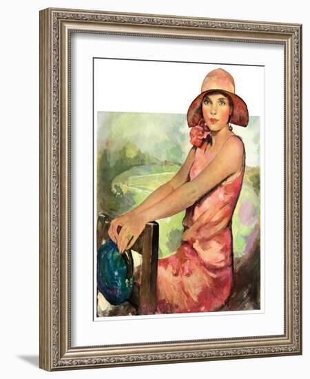 "Pretty in Pink,"August 2, 1930-Ellen Pyle-Framed Giclee Print