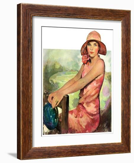 "Pretty in Pink,"August 2, 1930-Ellen Pyle-Framed Giclee Print