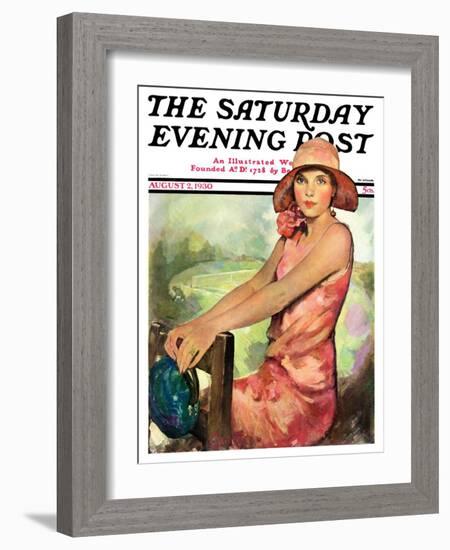 "Pretty in Pink," Saturday Evening Post Cover, August 2, 1930-Ellen Pyle-Framed Giclee Print