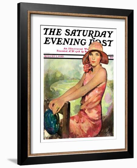 "Pretty in Pink," Saturday Evening Post Cover, August 2, 1930-Ellen Pyle-Framed Giclee Print