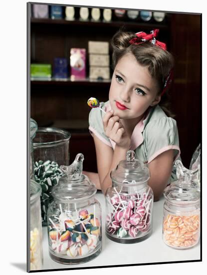 Pretty Little Miss Lollipop-Yvette Leur-Mounted Photographic Print