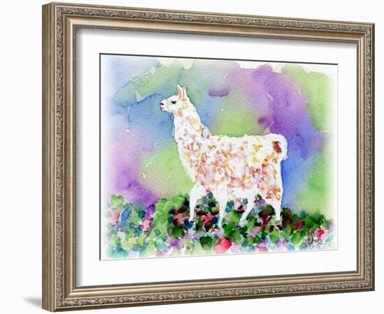 Pretty Llama-sylvia pimental-Framed Art Print