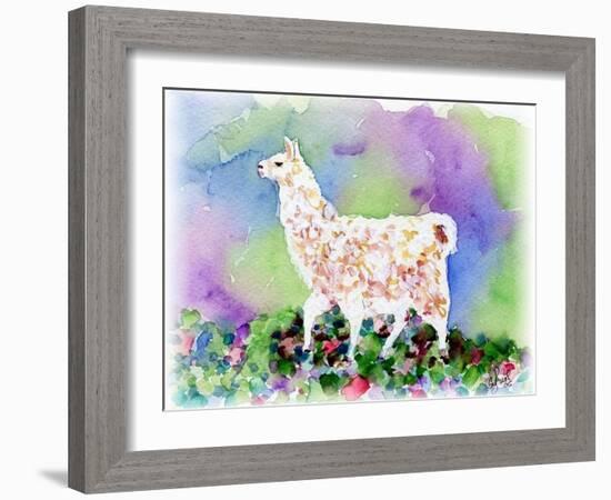 Pretty Llama-sylvia pimental-Framed Art Print