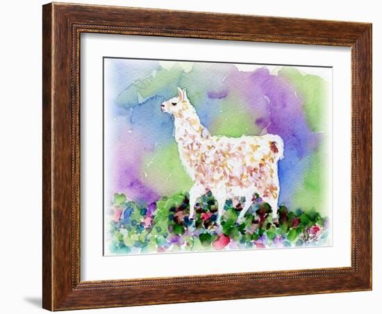 Pretty Llama-sylvia pimental-Framed Art Print