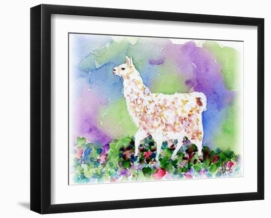 Pretty Llama-sylvia pimental-Framed Art Print