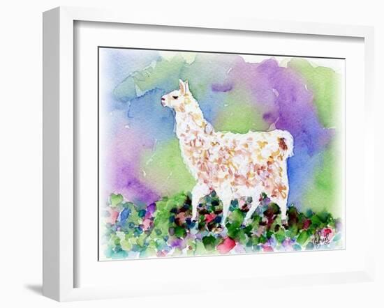 Pretty Llama-sylvia pimental-Framed Art Print