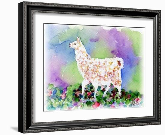 Pretty Llama-sylvia pimental-Framed Art Print