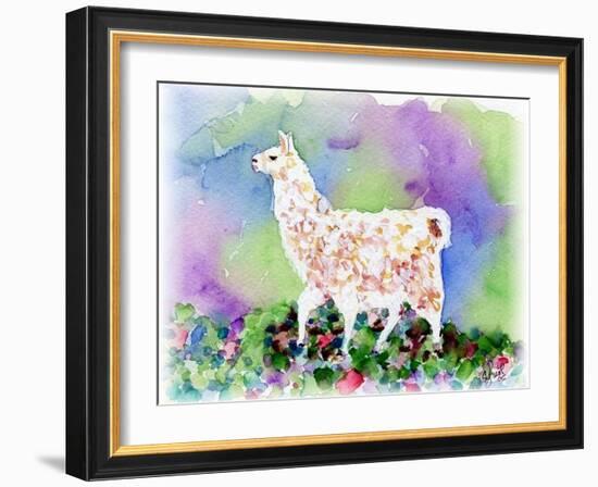 Pretty Llama-sylvia pimental-Framed Art Print