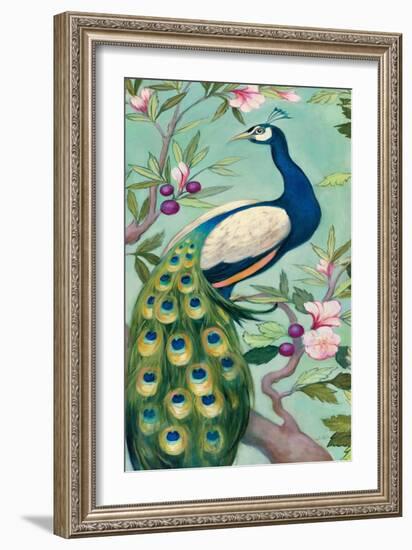 Pretty Peacock II-Julia Purinton-Framed Premium Giclee Print