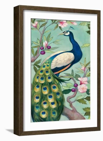 Pretty Peacock II-Julia Purinton-Framed Premium Giclee Print