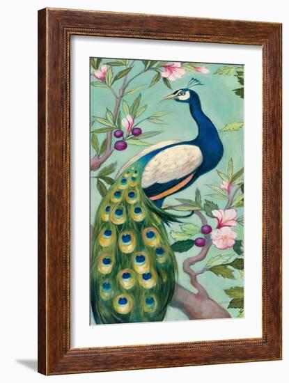Pretty Peacock II-Julia Purinton-Framed Premium Giclee Print