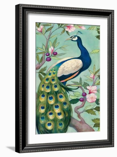 Pretty Peacock II-Julia Purinton-Framed Premium Giclee Print