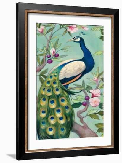 Pretty Peacock II-Julia Purinton-Framed Art Print