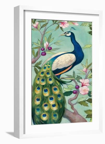 Pretty Peacock II-Julia Purinton-Framed Art Print