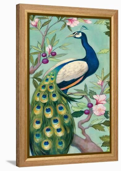 Pretty Peacock II-Julia Purinton-Framed Stretched Canvas