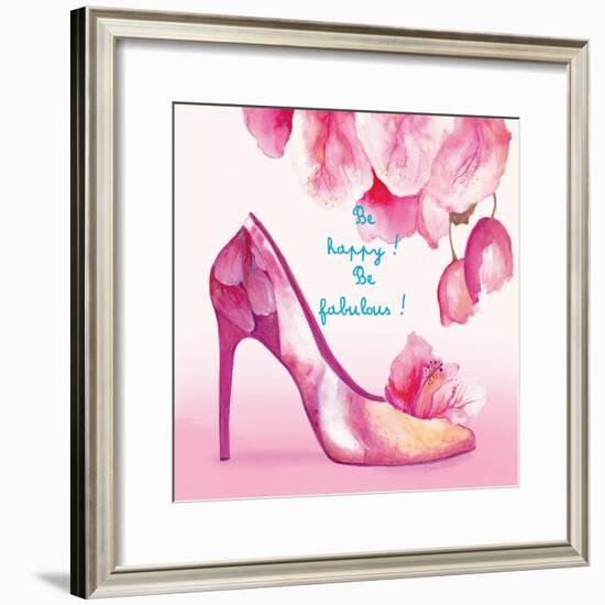 Pretty Petal Shoe-Colleen Sarah-Framed Premium Giclee Print