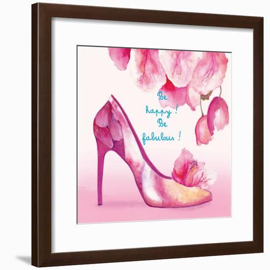 Pretty Petal Shoe-Colleen Sarah-Framed Premium Giclee Print