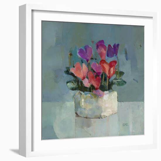 Pretty Pot of Cyclamen-Sarah Simpson-Framed Giclee Print