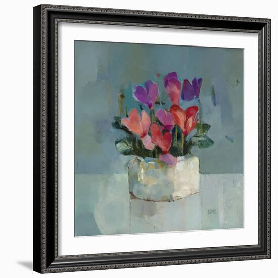 Pretty Pot of Cyclamen-Sarah Simpson-Framed Giclee Print