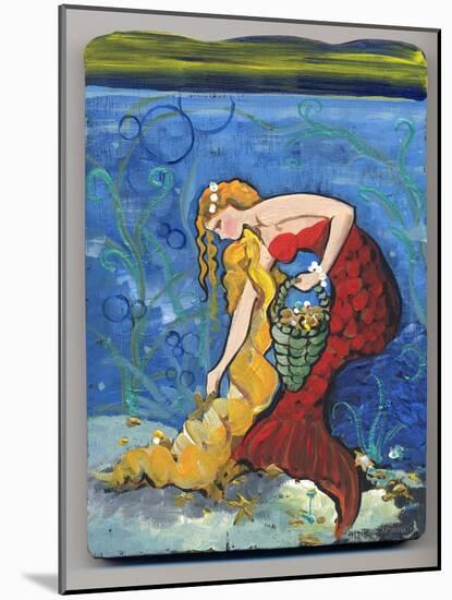 Pretty Red Mermaid-sylvia pimental-Mounted Art Print