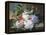 Pretty Still Life of Roses, Rhododendron and Passionflower-John Wainwright-Framed Premier Image Canvas