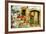 Pretty Village Greek Style - Artwork In Retro Style-Maugli-l-Framed Premium Giclee Print