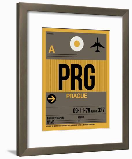 PRG Prague Luggage Tag 1-NaxArt-Framed Art Print