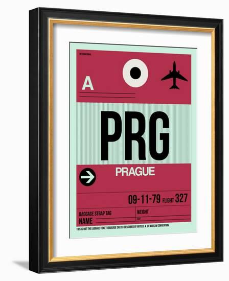 PRG Prague Luggage Tag 2-NaxArt-Framed Art Print