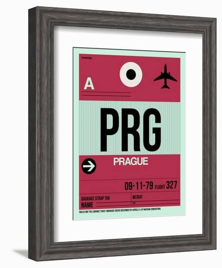 PRG Prague Luggage Tag 2-NaxArt-Framed Art Print