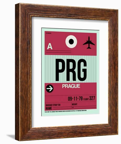 PRG Prague Luggage Tag 2-NaxArt-Framed Art Print