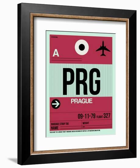 PRG Prague Luggage Tag 2-NaxArt-Framed Art Print