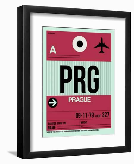 PRG Prague Luggage Tag 2-NaxArt-Framed Art Print