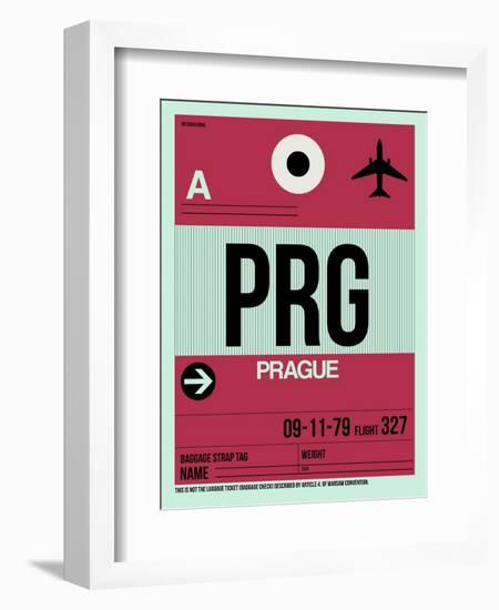 PRG Prague Luggage Tag 2-NaxArt-Framed Art Print