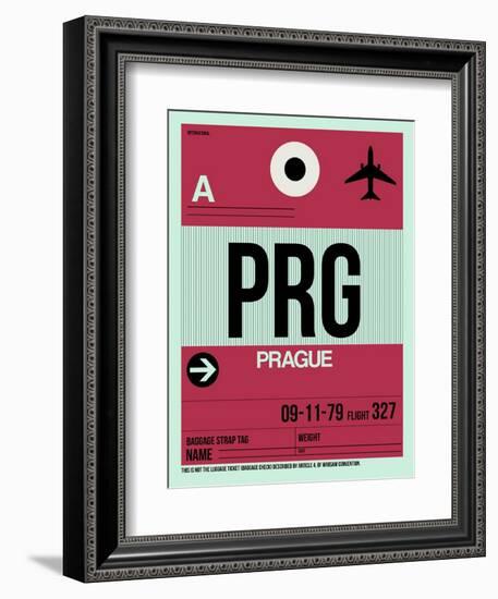 PRG Prague Luggage Tag 2-NaxArt-Framed Art Print