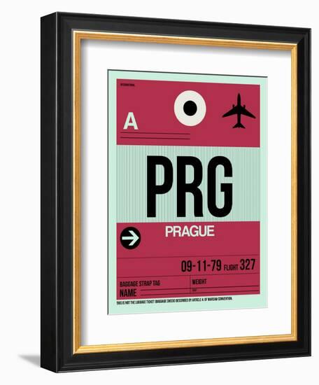 PRG Prague Luggage Tag 2-NaxArt-Framed Art Print