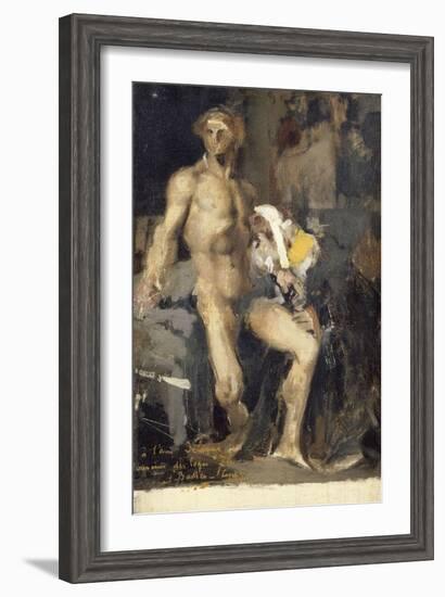 Priam aux pieds d'Achille (esquisse)-Jules Bastien-Lepage-Framed Giclee Print