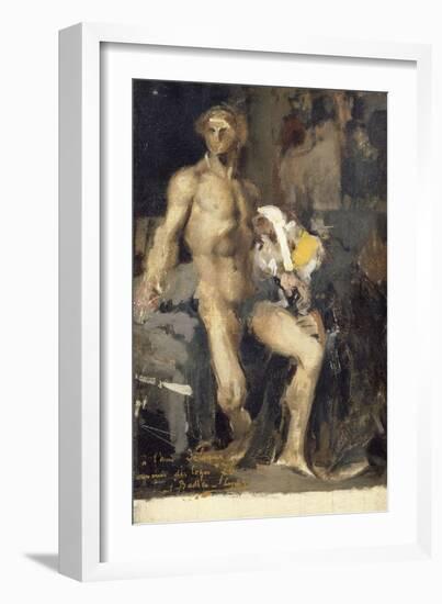 Priam aux pieds d'Achille (esquisse)-Jules Bastien-Lepage-Framed Giclee Print
