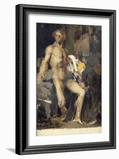 Priam aux pieds d'Achille (esquisse)-Jules Bastien-Lepage-Framed Giclee Print