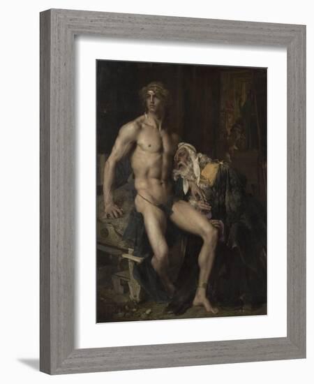 Priam aux pieds d'Achille-Jules Bastien-Lepage-Framed Giclee Print