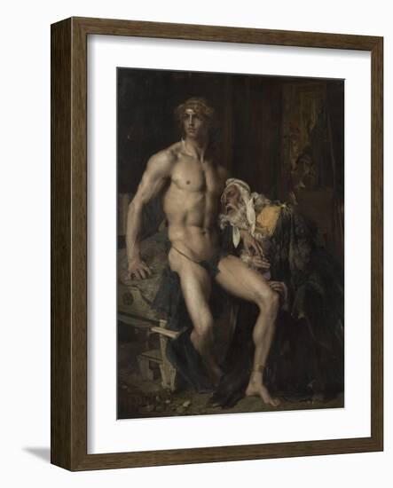 Priam aux pieds d'Achille-Jules Bastien-Lepage-Framed Giclee Print