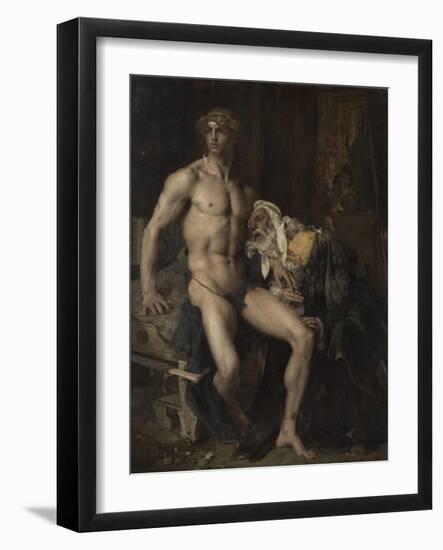 Priam aux pieds d'Achille-Jules Bastien-Lepage-Framed Giclee Print