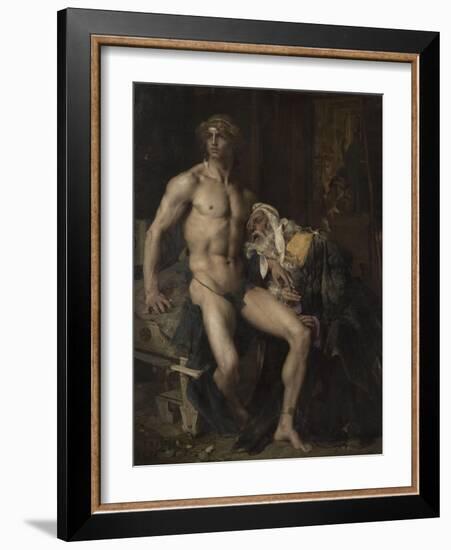 Priam aux pieds d'Achille-Jules Bastien-Lepage-Framed Giclee Print