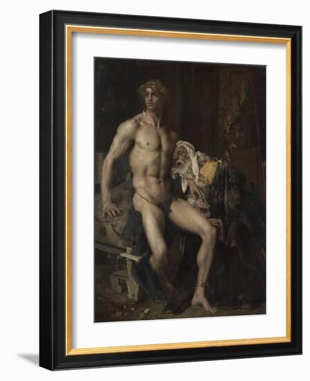 Priam aux pieds d'Achille-Jules Bastien-Lepage-Framed Giclee Print