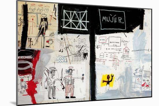 Price of Gasoline in the Third World, 1982-Jean-Michel Basquiat-Mounted Giclee Print