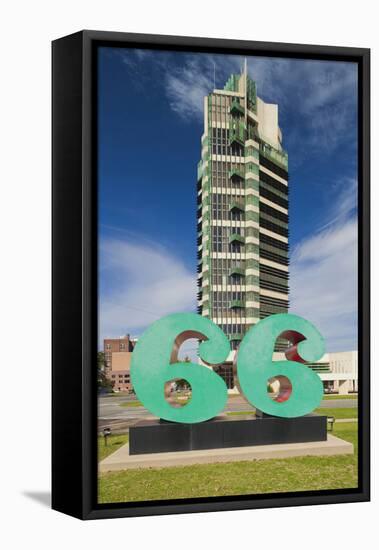 Price Tower, Bartlesville, Oklahoma, USA-Walter Bibikow-Framed Premier Image Canvas