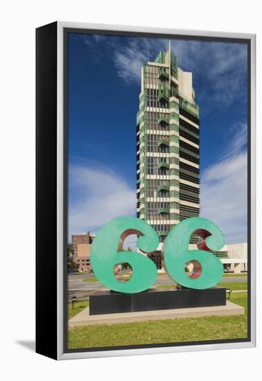 Price Tower, Bartlesville, Oklahoma, USA-Walter Bibikow-Framed Premier Image Canvas