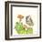 Prickly Pear and Elf Owl-Robbin Rawlings-Framed Art Print