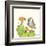 Prickly Pear and Elf Owl-Robbin Rawlings-Framed Art Print