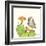 Prickly Pear and Elf Owl-Robbin Rawlings-Framed Art Print