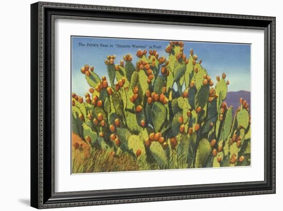 Prickly Pear Cactus in Fruit-null-Framed Premium Giclee Print